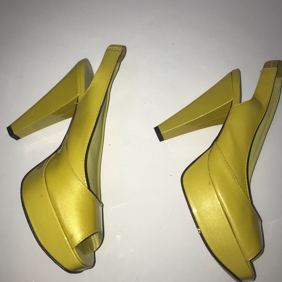 Aldo Open Toe Patten Leather Platform Heels Size 9 - Picture 7 of 8